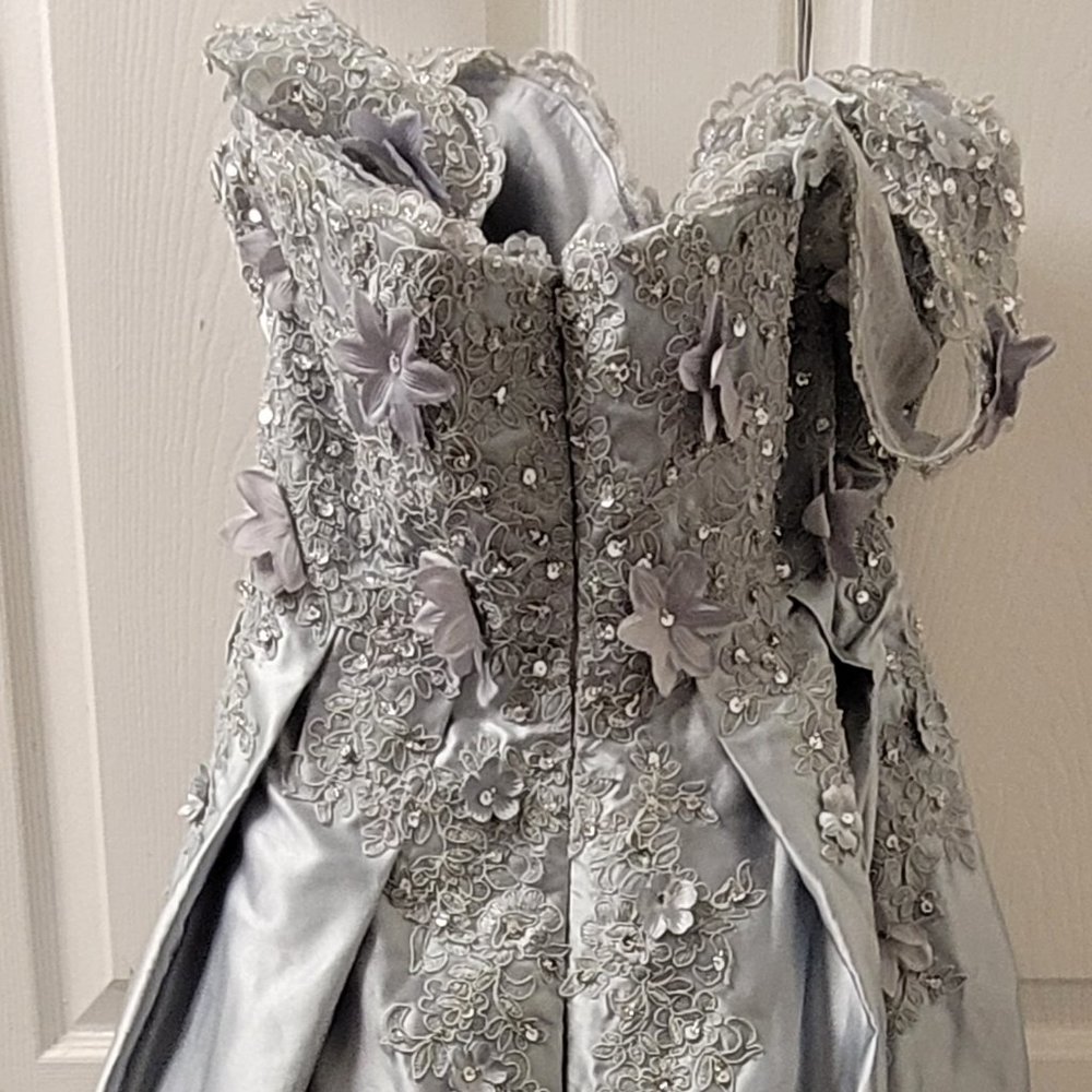 Silver formal dress